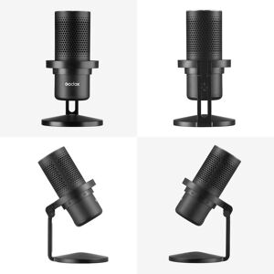 TOMTOP JMS Godox EM68 Professional USB Cardioid Microphone Mini Desktop Recording Mic with RGB Breathing Light