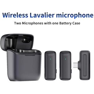 YJMP Wireless Lavalier Microphone One to two Mini Portable Noise Reduction Vlog Audio Video Recording Microphone For IOS Android Type-C Plug-and-Play