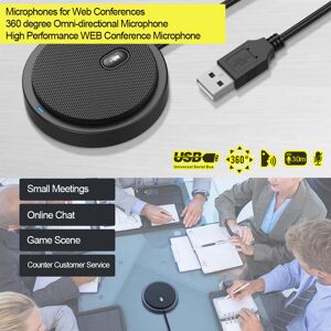 TOMTOP JMS UM02 USB Omni-directional Condenser Microphone Mic for Meeting Business Conference Computer Desktop