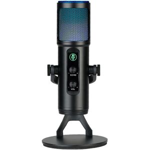 TOMTOP JMS USB Condenser Microphone Cardioid Mic with RGB Colorful Lights OneButton Mute Headphone Realtime