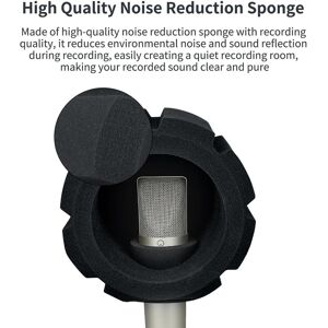 TOMTOP JMS Studio Condenser Microphone Windscreen Sound-Absorbing Foam Mic Cover Foam Protective Anti-wind Cap