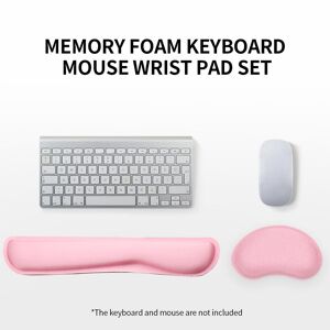 TOMTOP JMS Memory Foam Keyboard Mouse Wrist Pad Set Office Gaming Keyboard Mouse Wrist Pads with Lycra Fabric
