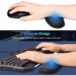 TOMTOP JMS Wrist Rest Mouse Pad Keyboard Wrist Support Set Memory Foam Ergonomic Nonslip Office Gaming Mouse