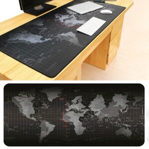Hikingup 3 Sizes World Map Design Wide Large Ganmes Computer Mouse Pad Desk Mat Black