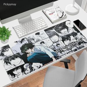 WeiXi-BelieveMe Death Note Anime Mouse Pad Gamer Desk Play Mats Large Computer Gaming Office Desktop Accessories Rubber Mouse Mat Locking Edge
