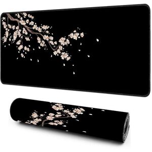 Tangueyun Cherry Blossom Keyboard Mouse Mat Extended Desk Pad 31.5 * 11.8 in Desk Mat