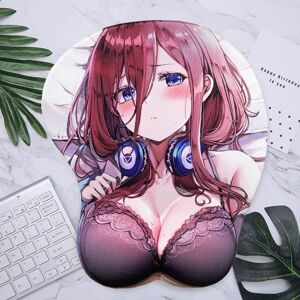 SH Tech Sexy Mouse Pad For The Quintessential Quintuplets Nakano Anime 3D Breast Mousepad Wrist Rest Silicone Creative Mouse Mat