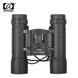 APEXEL 10X25 High Definition Binoculars Large View Waterproof Compact Binoculars Folding Hunting Telescope for Hiking Traveling
