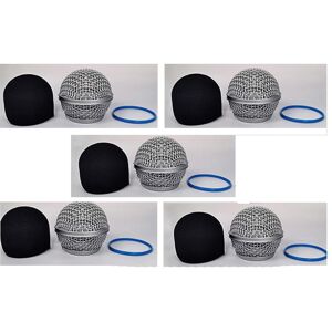 Tautoparts Microphone Grille Grill Steel Ball Head Mesh Fits For Shure Beta58A SM58 Beta58