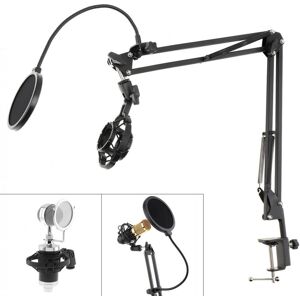 DiGiYes Multi-function Microphone Holder Bracket and Table Clip for Live Broadcast Studio Speaking Recording