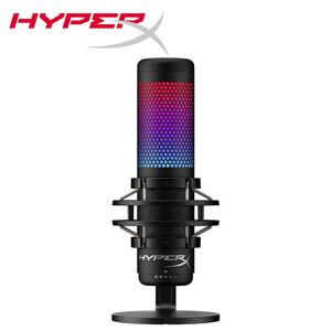 HyperX QuadCast S - RGB USB Condenser Microphone for PC,PS4,PS5 and Mac,Anti-Vibration Shock Mount,4 Polar Patterns,Pop Filter,Gain Control,Gaming Mic