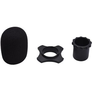 TOMTOP JMS Microphone Protection Accessory Kit with Foam Windshield Anti-rolling Silicone Ring Bottom Rod