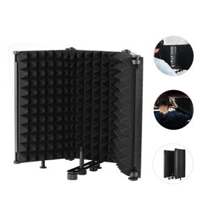 TOMTOP JMS Microphone Isolation Shield Portable Tabletop Sound Absorbing Foam Reflection Filter Mic Soundproof