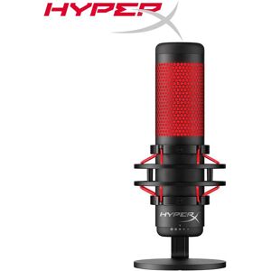 HyperX QuadCast USB Condenser Gaming Microphone,for PC,PS4, PS5 and Mac,Anti-Vibration Shock Mount,Four Polar Patterns,Pop Filter,Gain Control,Red LED