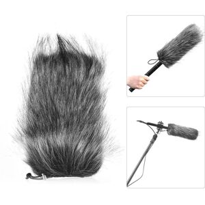 TOMTOP JMS Universal Professional Microphone Furry Windscreen Flexible Mount Fur Windshield for Rode VMGO