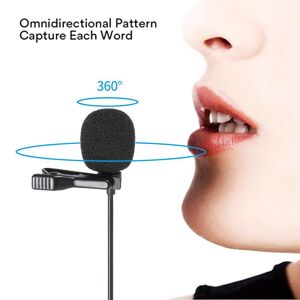 TOMTOP JMS GL119 3.5AUX Lavalier Microphone Omni Directional Condenser Microphone Superb Sound for Audio and