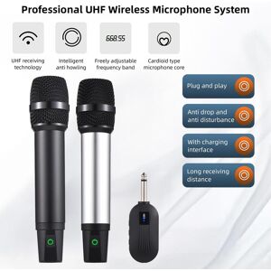 TOMTOP JMS Professional UHF Wireless Microphone System with Handheld Cordless Microphone & Receiver