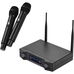 TOMTOP JMS U2 UHF Wireless Microphone System 2 Handheld Mics & 1 Receiver with LCD Display for Karaoke Home