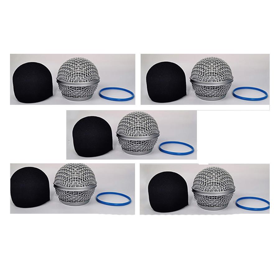 Tautoparts Microphone Grille Grill Steel Ball Head Mesh Fits For Shure Beta58A SM58 Beta58