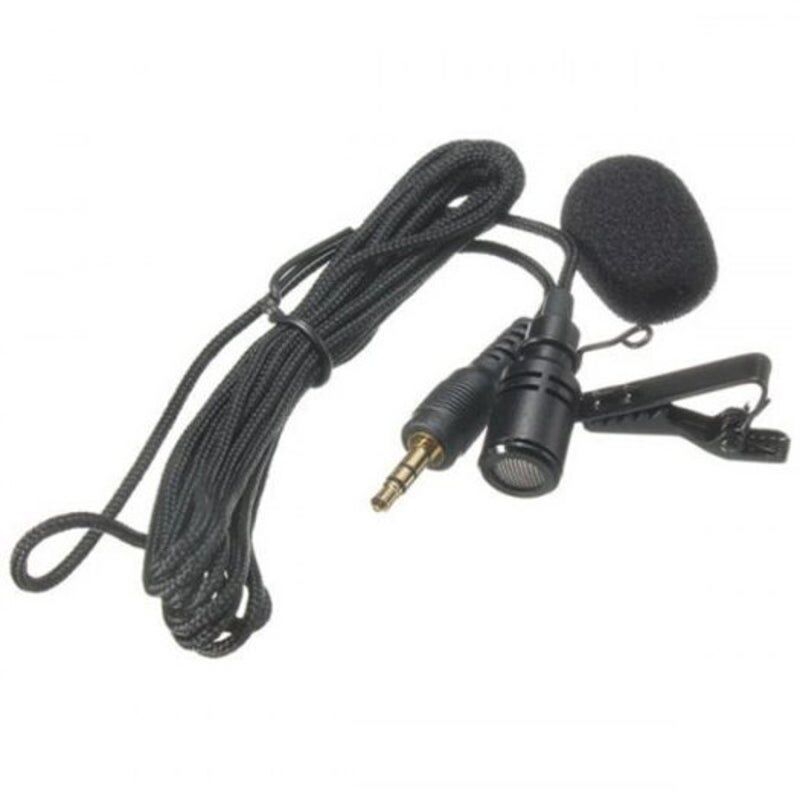 HOD Health&Home 3.5Mm High Sensitive 2.4M Tie Clip On Lapel Lavalier Mic Microphone Black