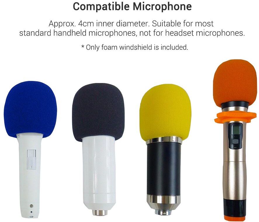 TOMTOP JMS 5pcs/lot Universal Mic Accessories Foam Cover Handheld Microphone Windshield Sponge Cap Ball Shape