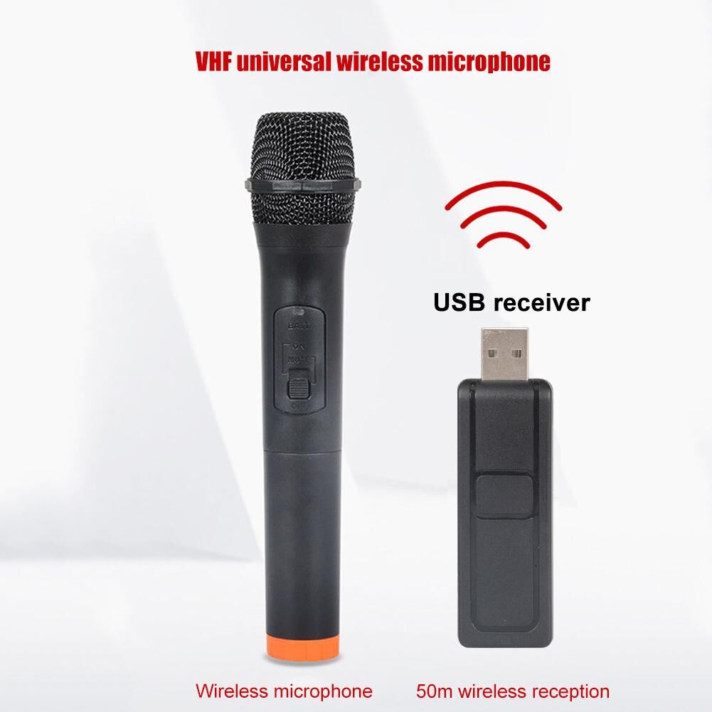 Laila Electronic Accessories 3.5mm UHF Handheld 6.35mm Microphone Wireless Karaoke Mic with USB Receiver