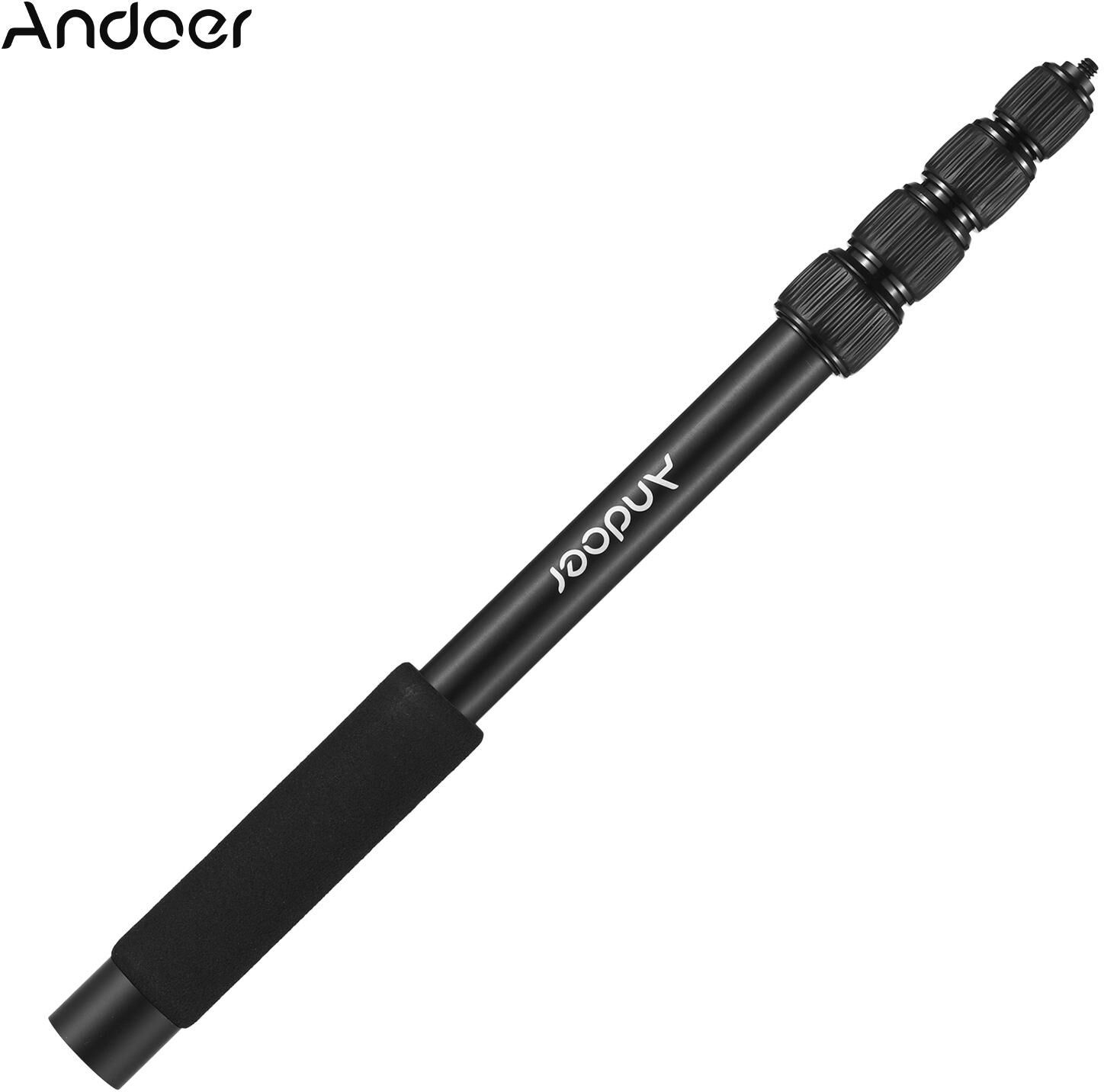 Andoer Handheld Microphone Boom Arm Extendable Mic Arm Aluminum Alloy Boom Pole