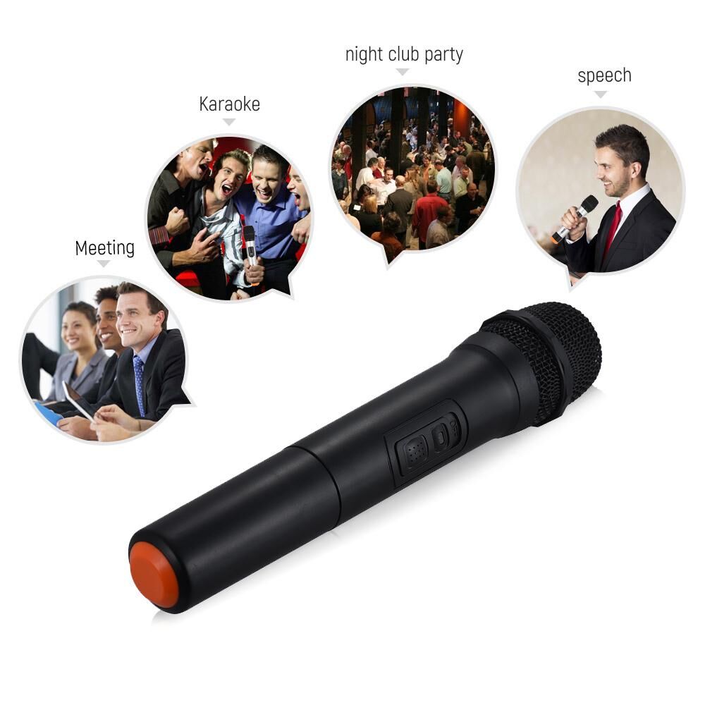 TOMTOP JMS VHF Handheld Wireless Microphone Mic System 5 Channels for Karaoke Business