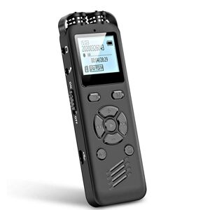 Sunnyway 16GB Digital Voice Recorder MP3 Player Upgraded Audio Recorder with Playback Support TRS 3.5mm Microphone for Lectures Meeting