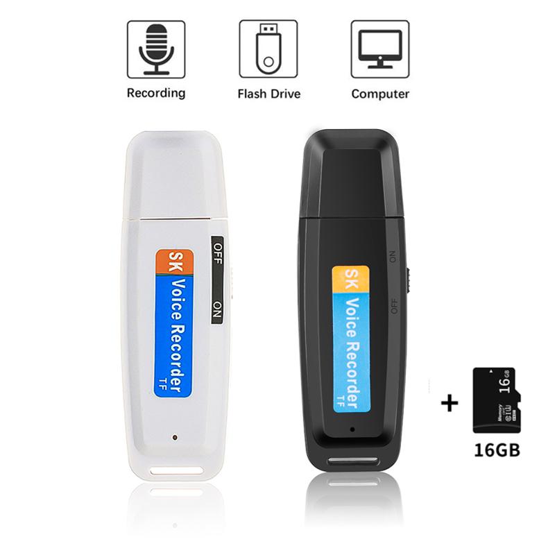 YJMP 16G/32G Mini Recorder Dictaphone Portable USB Voice Pen U-Disk Professional Digital Audio Recorder Support TF Card