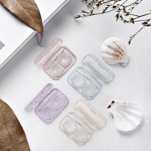 Mrs.H Contact Lens Mrs.H New Economic Fashion Color Clear Plastic Eye Contact Lens Case Lenses Container Partner box