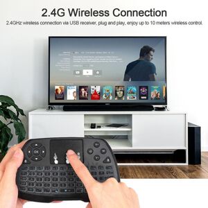 TOMTOP JMS 2.4GHz Wireless Keyboard Touchpad Mouse Remote Control For Android Smart TV BOX 4 Colors Backlight