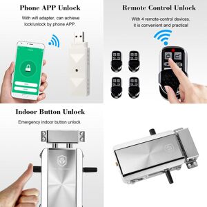 TOMTOP JMS WiFi Smart Home Door Lock Kit Tuya / SmartLife Remote Control Keyless Entry Electronic Lock Smart