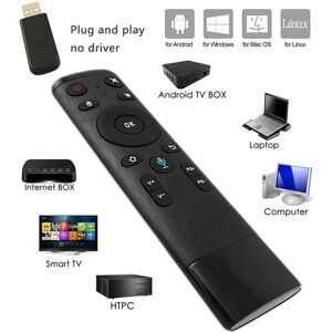 TOMTOP JMS 2.4G Wireless Remote Control with USB Receiver Voice Input for Smart TV Android TV Box HTPC PC