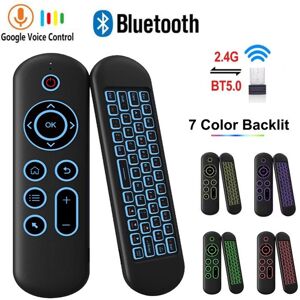 YJMP 2.4Ghz & Bluetooth Wireless Keyboard Remote Control Air Mouse Gyroscope Voice Control for Android TV Box Smart TV Computer Laptop