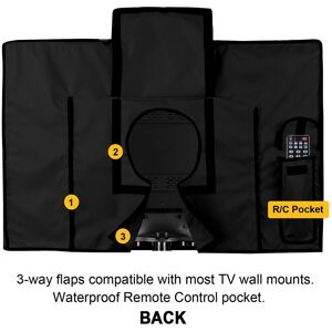 TOMTOP JMS Outdoor TV Cover 55" - 58" Waterproof Dustproof Television Protector Remote Control Pocket Bottom