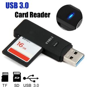 3C Accessories Exclusive Mini USB 3.0 Micro Secure Digital TF Memory Card Reader Adapter for PC Laptop