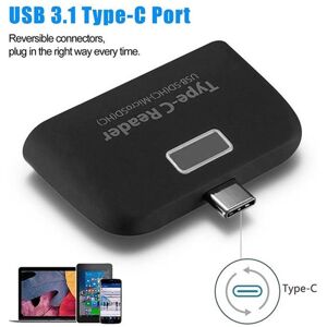 ConvenientMall 4 In 1 Laptop PC Durable Phone TF Micro SD With Micro USB Charge Port USB 3.1 Universal Type C Adapter OTG Card Reader Mobile Phone Accessories