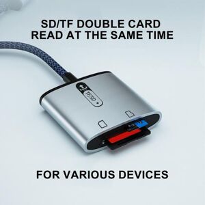 3C Accessories Exclusive TF Card Reader Plug And Play Dual Slot USB 3.0 High Speed Data Transmission 2 in 1 Camera Memory Card Reader Computer Accessories