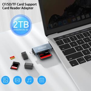 3C Accessories Exclusive Card Reader Adapter 3-in-1 No Need Network High-speed Driver-free 480Mbps Fast Transmission OTG Card Reader Office Accessory