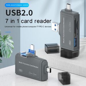 3C Accessories Exclusive Card Reader Multifunctional High-speed Transmission Plug Play Micro USB Type-C TF SD Storage Card Reader Computer Accessories
