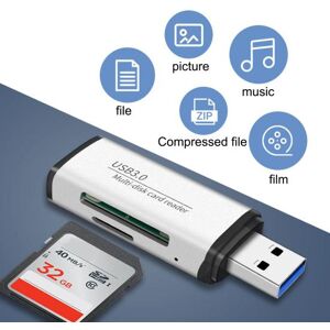 3C Accessories Exclusive Memory Card Reader Wide Compatibility Large Capacity Transmission Small USB 3.0 Card Reader for Computer Notebook Laptop