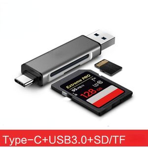 Sombrero High-Speed USB 3.0/2.0 Type-C TF/SD Card Reader for PC & Phone with Portable Design