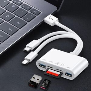 xinlangxin-2 Iphone, Android, Type-c Three-in-one 3.0 Card Reader, SD/TF Multi-function Computer USB Adapter