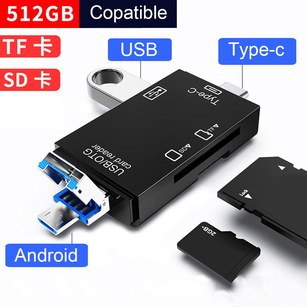 A Electronic Accessories 6 In 1 Card Reader Usb 3.0 Micro Usb 2.0 Type C To Sd Micro Sd Tf Adapter Smart Memory Sd Otg