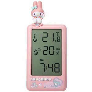 Royce Sanrio Figure Digital Temperature and Humidity Alarm Clock SAN-THC-A-MM, My Melody, 1 piece