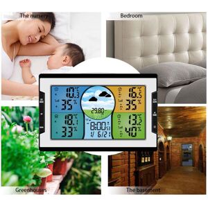 TOMTOP JMS KKmoon Digital Multifunctional Clock RF 4 Channels Indoor & Outdoor Temperature & Humidity