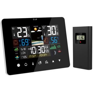 Hairdressing Sunrise and Sunset Weather Station Multi-function Alarm Clock Thermometer Hygrometer Touch Screen