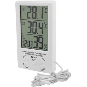 ah2lsen Dual Digital Temperature Display Humidity Temperature Meter Outdoor Sensor Clock