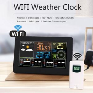 Mobileputer Multifunctional Color WiFi Weather Station APP Control Smart Weather Monitor Indoor Outdoor Temperature Humidity Barometric Wind
